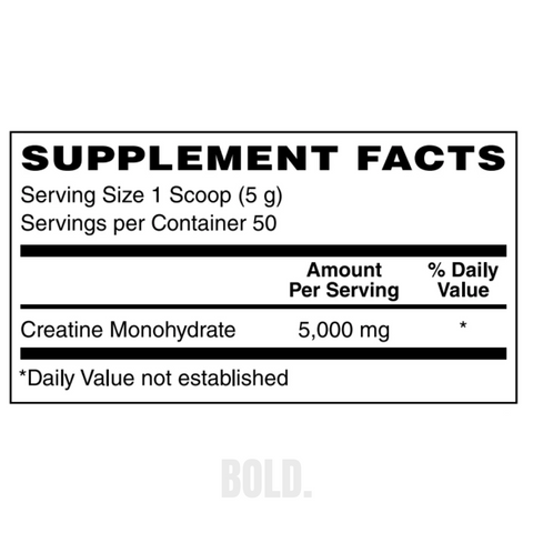 Bold Nutrition Creatine Monohydrate 250g