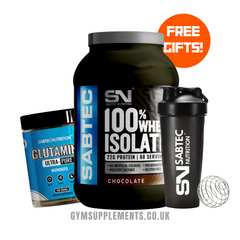 Sabtec Nutrition Whey Isolate 2000g + Free Glutamine & Shaker