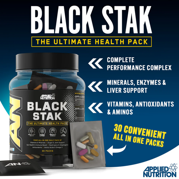 Applied Nutrition - 'Black Stak' The Ultimate Health Pack (30 Servings)