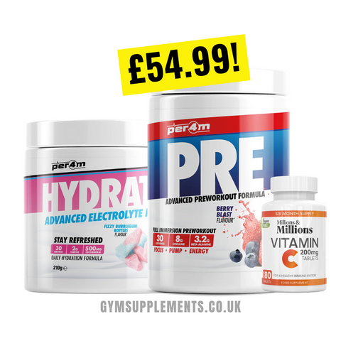 Per4m Pre Workout & Hydrate Bundle + Free Vit C