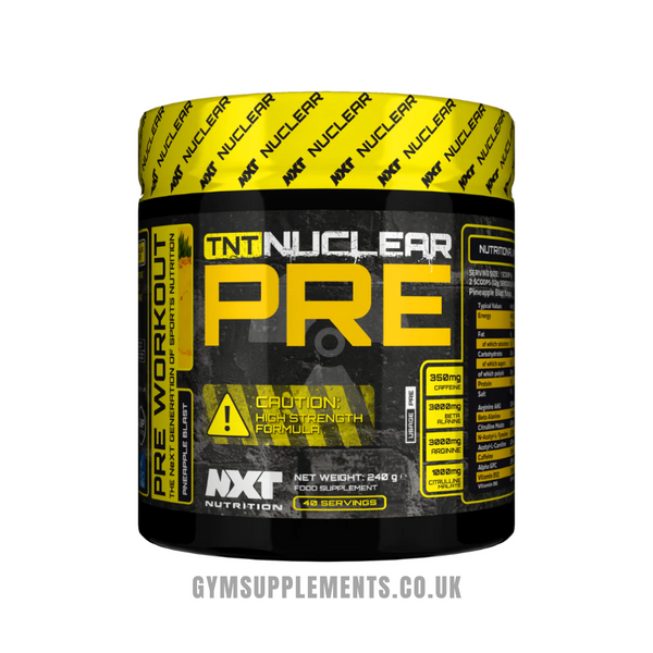 NXT Nutrition TNT Nuclear Pre Workout Pre 240g + FREE SHAKER