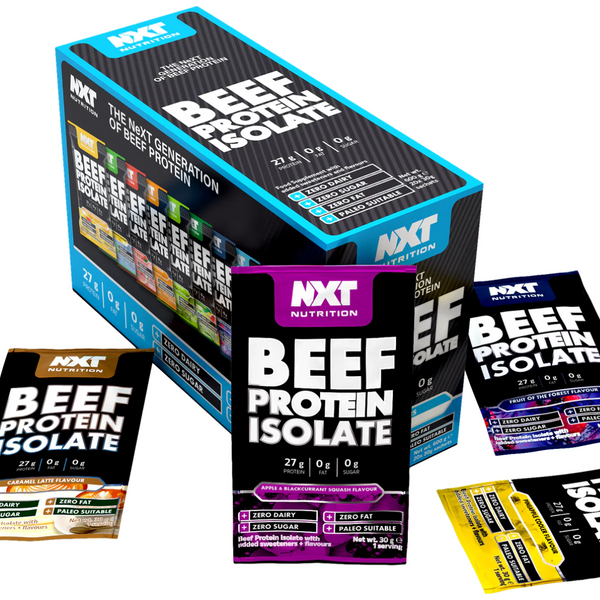 NXT Beef Isolate Sachet Mixed Sample Box (20 x 30g)