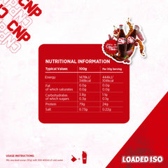 CNP-Loaded-ISO-1.8kg-60-Servings-Nutritional-Information