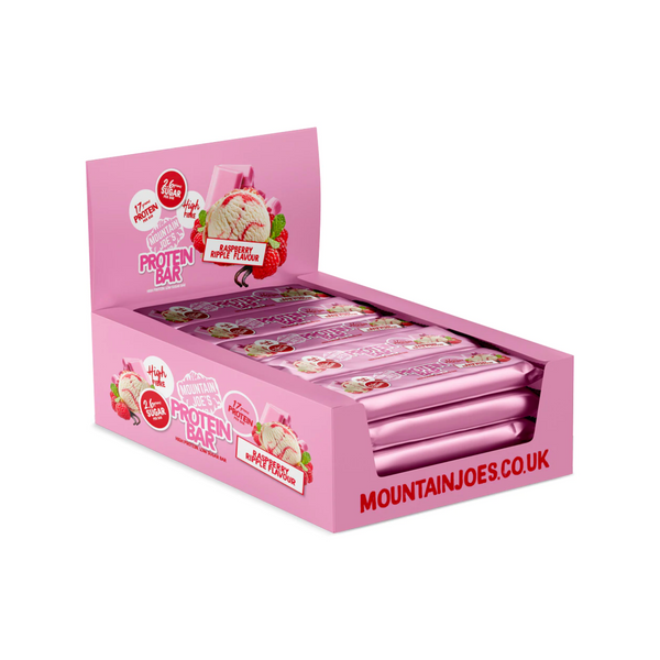 Mountain Joe's Protein Bar 12X55g Raspberry Ripple