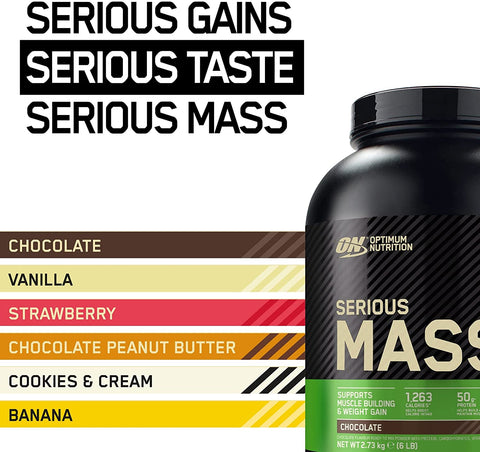 Optimum-Nutrition -Serious-Mass-Protein-Powder-2.72kg-flavours