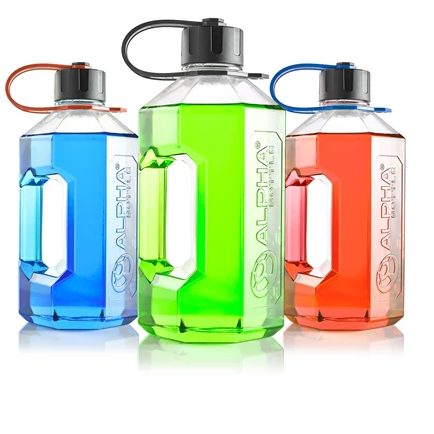 Alpha Bottle XXL - 2400ml Water Jug/Gym Bottle - BPA Free (Smoke Black)